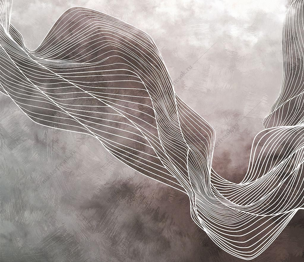 Фотообои Абстрактные линии на туманном фоне
